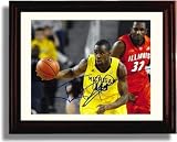 Tim Hardaway Jr. Autograph Promo Print - Michigan - Framed 8x10