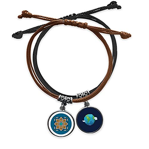 Pulsera de cuero marrón y cuerda de mano para looks boho y festivales de verano