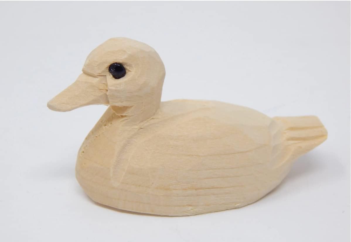 Selsela DIY Paint-Your-Own Wooden Duck Figurine - Unpainted Miniature Personalized Sculpture, Wood Craft Figurine Statue Art Small Animal for Home Decor, Gifts & Personalized Projects image 3