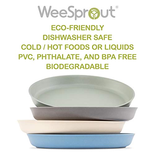 Weesprout Bamboo Plates (Blue, Green, Gray, & Beige, Without Lids) #TOP1