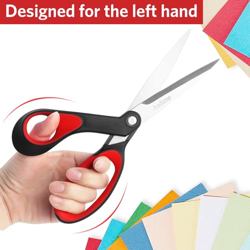 Asdirne True Left Handed Fabric Scissors, Heavy Duty Multi-Purpose Tailor Scissors for Sewing, Stainless Steel Blades and Comfort Handle, Suit for Fabric, 9 inch,2 Pack by Asdirne - Image 5