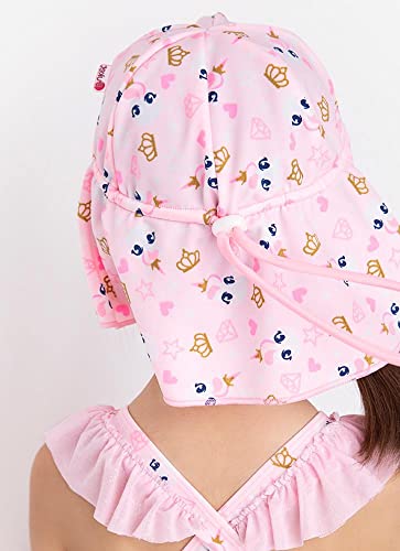 Chapeu Infantil Menina Rosa 4 a 10 anos Proteçao FPS50 PUKET Cor:Rosa;Tamanho:Unico;Genero:Feminino