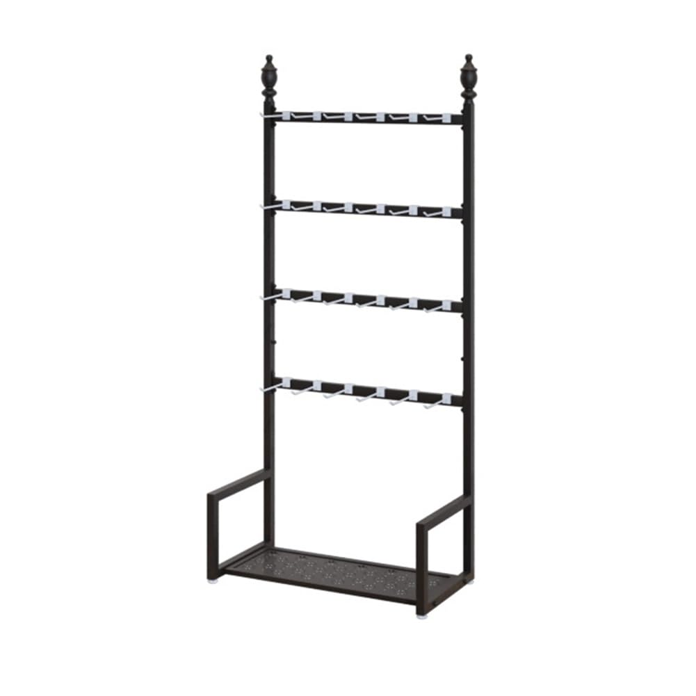 JYBNBBE Multifunctional Floor Standing Display Rack, Adjustable Shelving for Socks, Underwear and Scarves,Black-70x35x155cm