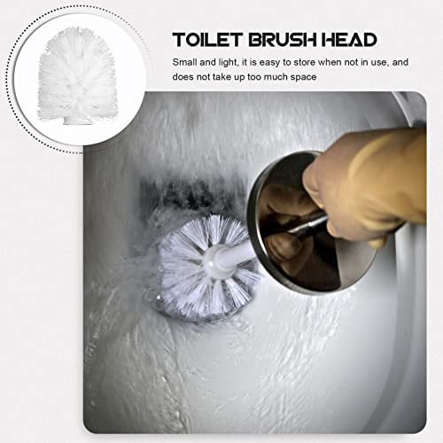 Image of 3pcs Bowl for Tools Plastic Household Replacement Cleaners Round Accessories Heads Durable Head Home Scrubber Brush Hotel Cleaning System Bathroom White