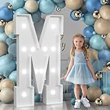 Bugame 4FT Marquee Letters, Cool Light Marquee Light Up Letters M, Large Letters for Birthday Anniversary Party Decorations, Marry Me Letters for Wedding Decor（DIY Kit）