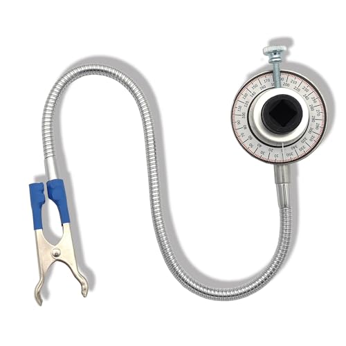 JOYFUL&HOPEFUL Torque Angle Gauge 1/2 Torque Angle Meter 360 Degree Torque Wrench w/Flexible Clip Arm