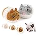 2 Piezas Ratones para Gatos de Peluche, Juguetes para Gatos Raton Interactivo, Ratones para Gatos Que se Mueven, Forma de Mouse ​Movimiento ​Automático Irregular, Gris e Marrón
