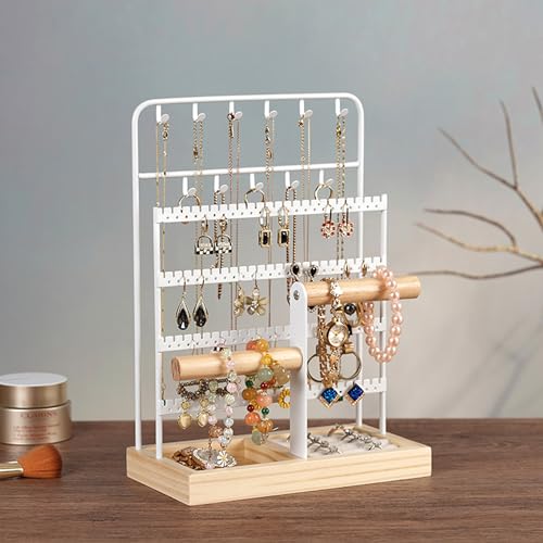 LadjproR Présentoir à bijoux multicouche, organisateur de bijoux et présentoir à bijoux pour colliers, bagues, bracelets (BS-3C)