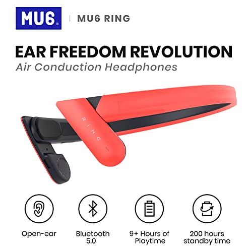 Mu6 Ring Open Ear Drahtlose Bluetooth-Kopfhörer mit Mikrofon, Luftleitungs-Sportohrhörer, wasserdichte Kopfhörer… - Image 5