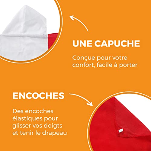 Image of AZ FLAG France BODY Flag 3' x 5' - French CAPE FAN flags 90 x 150 cm - Banner 3x5 ft