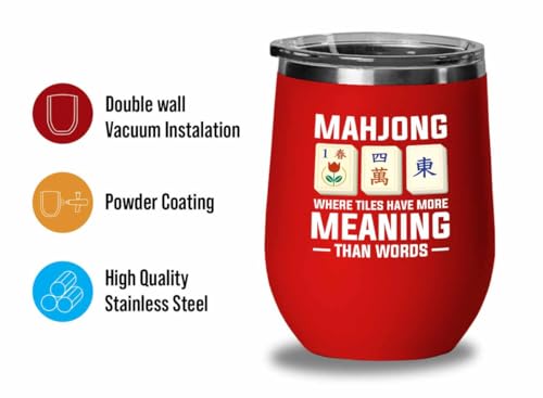 Mahjong Red Edition Vaso Térmico 12oz miniatura 3
