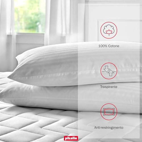 Pikolin Home - Federa per cuscino in tela di cotone 100% con fodera lavabile, con trattamento anti-restringimento e completamente traspirante - Immagine 1