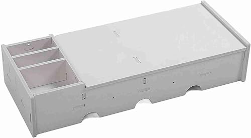 Miniatura 5 de Keenso Desktop Riser with Storage Cases Wooden Computer Stand Home Office Organizer Shelf