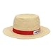 Bioworld One Piece Luffy Cosplay Straw Bucket Hat with Chin Rope Brown