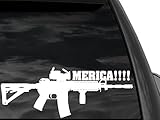FGD Funny Pro Gun Window Sticker M4 Merica!!! in White 12