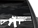 FGD Funny Pro Gun Window Sticker M4 Merica!!! in White 12"x4.5" (Mer3) Second Amendment Decal Car Truck SUV Rifle Gun Case