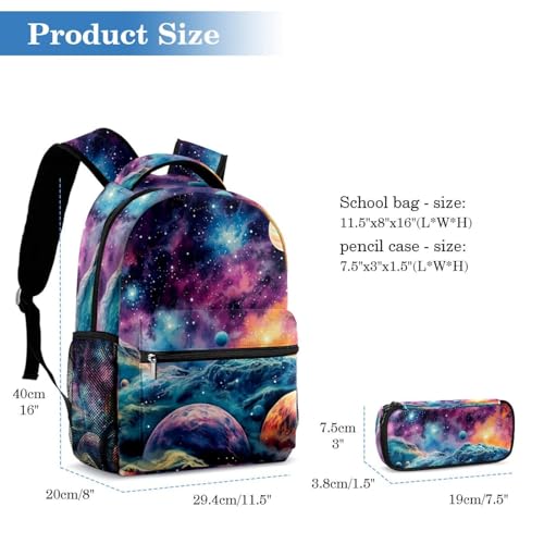 Sac à dos polyvalent imprimé galaxy planet 57 coloré grand format résistant - 2