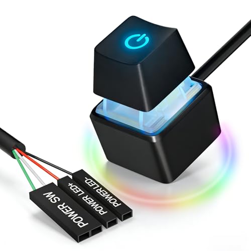 CyberPrism External PC Power Button 2M Desktop Power Switch for ATX PC