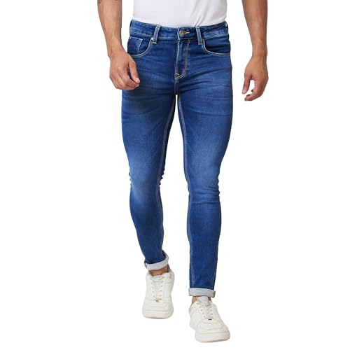 Image of Spykar Men's Skinny Fit Low-Rise Casual Jeans