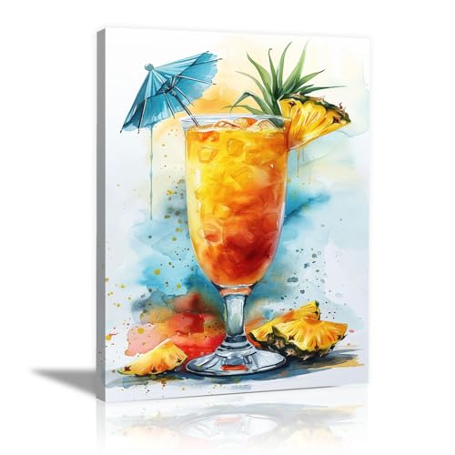Tableau decoration sur toile haute définition aquarelle de fruits