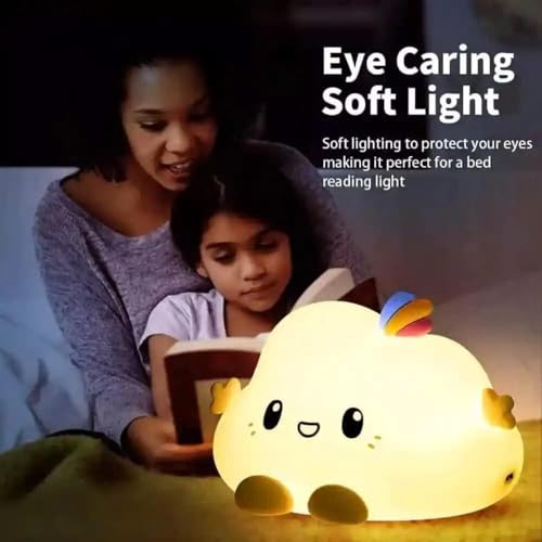 Image of GREEVA Unicorn Night Lights for Girls Bedroom, Cute Night Light for Kids, LED Rechargeable Unicorn Lamp, Unicorns Gifts for Girls Night Light, Silicone Night Light Kids Cute Stuff (Cloud lamp)