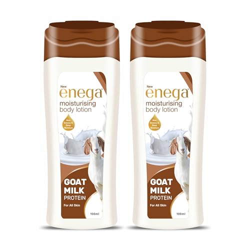 Image of Enega Goat Milk Protein For All Skin Non Grassy & Deep Nourish Moisturizing Body Lotion for Men & Women - 100 ML (Pack of 2)
