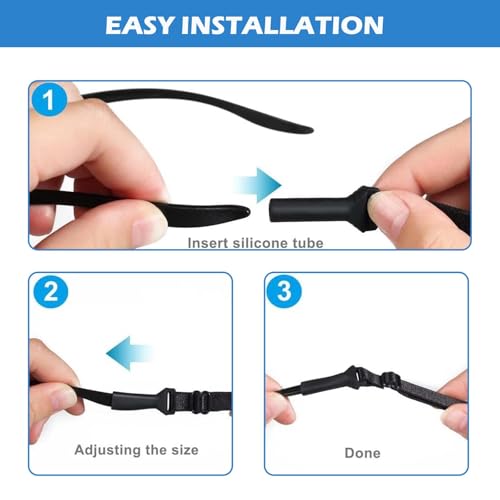 Image of 4PCS Specs Holder Strap, Adjustable Eyewear Retainer Straps for Men and Women
