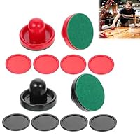 Tischhockey Set,Air Hockey Pushers,Drücker für Air Hockey Tisch Spiel,Kunststoff Tisch Eishockey Set,4 Airhockey Schieber,4 Flanell,8 Pucks Tokaneit