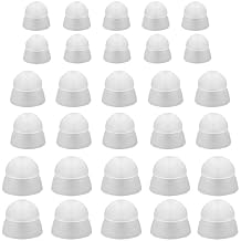 30 Pcs Silicone Hearing Aid Domes Hearing Aid Ear Domes Hearing Aid Power Domes Ear Tips for Resound Sure Fit Style RIC RITE and Open Fit BTE Hearing AmplifierWhite