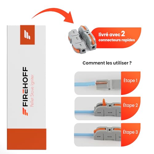 Bougie d'allumage pour poêle à granules - 300 W, 140 mm, diamètre 9,9 mm, filetage 3/8 - Avec connecteur BS95 - GARANTIE 2 ans – vue 6