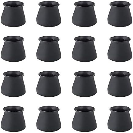 16 Pcs Silicone Chair Leg Caps Floor Protector Round Square Furniture Feet Covers
