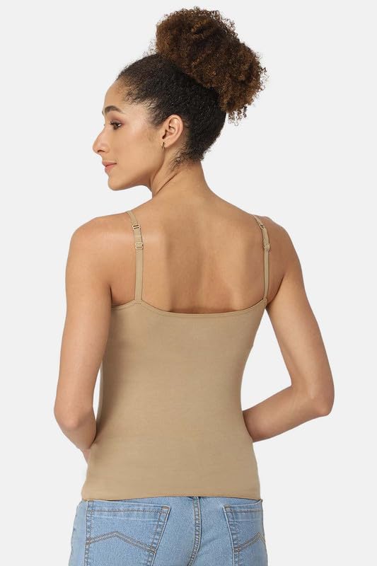 Image of Intimacy Cotton Camisole for Women with Adjustable Spaghetti Straps Comfortable Everyday Wear Camisole Slip for Women