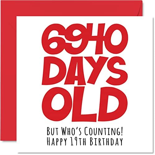 21st Birthday Card for Men Women Him Her - 7670 Days Old - Funny Adult Twenty-One Twenty-First Happy Birthday Card for Brother Sister Son Daughter Cousin, 145mm x 145mm Humour Joke Greeting Cards
