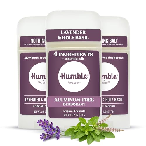Humble Aluminum-Free Deodorant, Lavender &amp; Holy Basil - 3 Pack