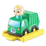 VTech Tut Tut Baby Flitzer - CoComelon JJs Müllwagen inkl. Schiene – Spielzeugauto mit Musik, fröhlichen Sätzen und Geräuschen – Für Kinder von 1,5-5 Jahren