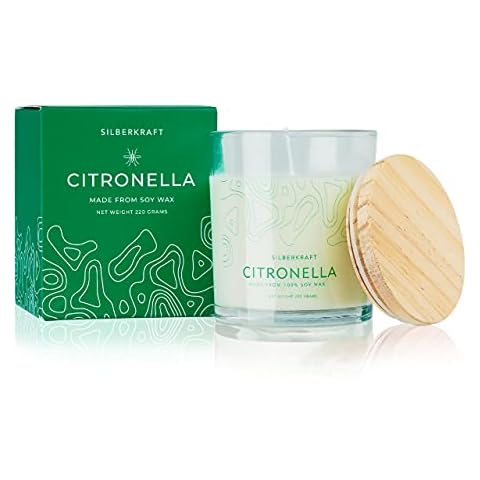 Silberkraft Citronella Kerze Outdoor Glas Cover