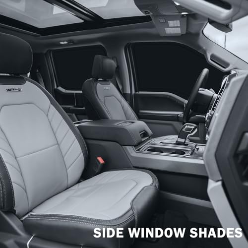 Image of KUST Car Window Shades for Ford F-150 2015-2020 Side Window Covers with Rear Windshield Sun Shade UV Block Privacy Protection F150 Accessories for Camping Blackout 5PCS