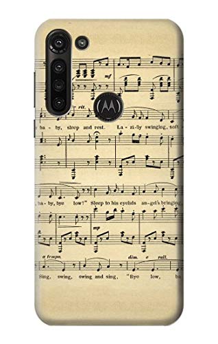 Housse Motorola Moto G8 Power souvenir musical coque rétro partition pour passionnés de chant