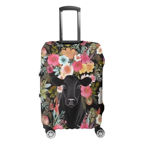 Steer Floral Luggage Cover, Washable Elastic Suitcase Cover Protector Fit 18-32 Inch Luggage4