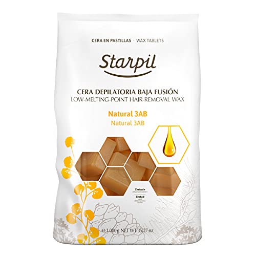 Starpil Wax - Natural Honey Hard Wax Tablets (2.2 lb/33 oz Bag)
