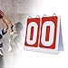 Portable Scoreboard with 2Digit Flip Numbers for Outdoor Activities, Red