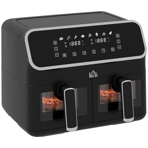HOMCOM Freidora de Aire 8L con 2 Cestas
