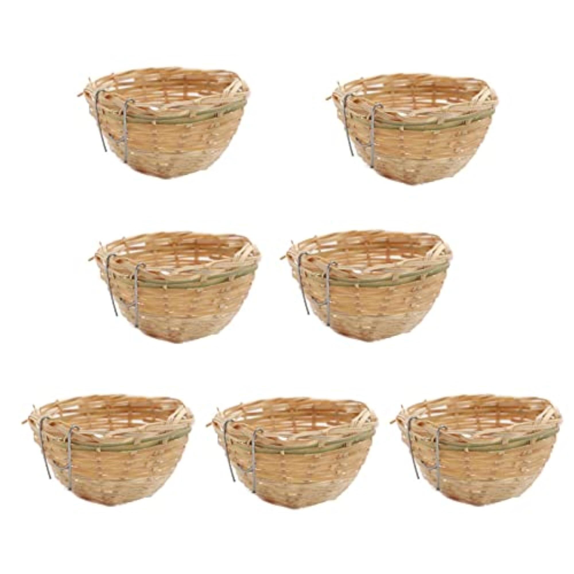 7pcs Bamboo Canary Nest Pan for Bird Breeding