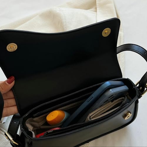 Image of Shoulder Bag for Women Retro Vegan Leather Tote Handbag Underarm Bag Trendy Purse Crossbody Bag With Zipper 2025