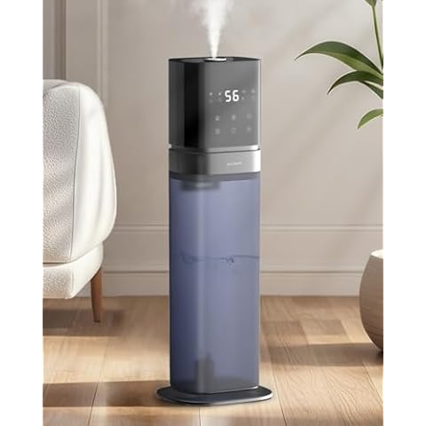 AILINKE Humidifiers for Bedroom, 2.1Gal/8L Top Fill Humidifier Large Room Home with Night Light, Room Ultrasonic Cool Mist Humidifier for Baby Home Adults Plants, Essential Oil Diffuser, Extended Tube Cover