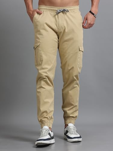 Image of U.S. Pitchers Mens Twill Laffer Cargo Joggers I 6 Pocket Utility Pants I Stylish Comfort Fit I 12 Colors I Sizes 30 to 38