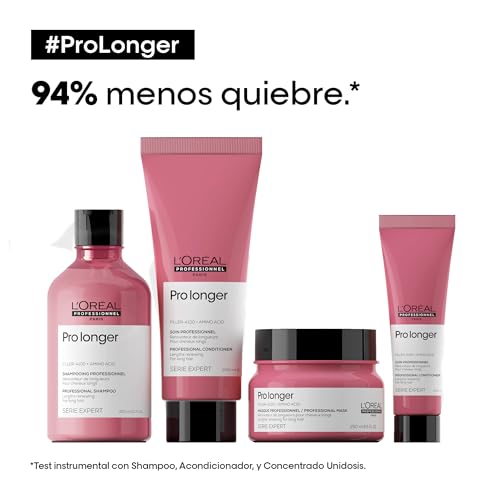 Miniatura 4 de L'Oréal Professionnel, Acondicionador Reparador, para Pelo Largo con Puntas Finas, Pro Longer, 200 ml