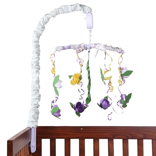 Image of abracadabra Musical Cot Mobile, Develops Visual & Auditory Senses, 0-18 Months, Villandry, Purple