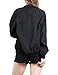 makeitmint Women's Solid Zip Flight Bomber Jacket w/Zipper Pocket