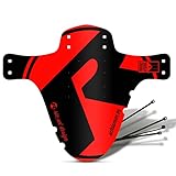 Riesel Design Schlamm:PE Mountainbike Enduro Style - Guardabarros delantero y trasero para bicicleta, color rojo